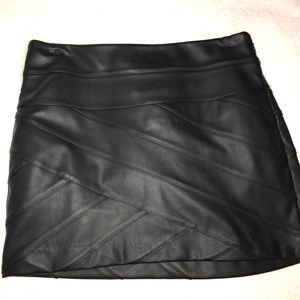 Express faux leather mini skirt